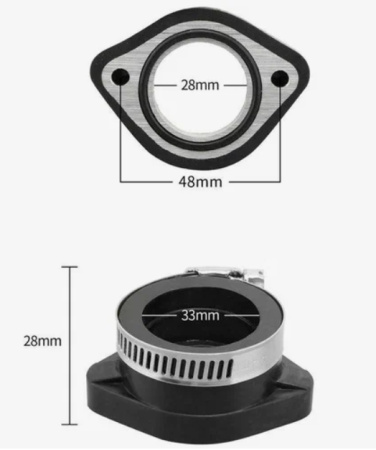 Коллектор впускной NIBBI d33mm, для питбайка